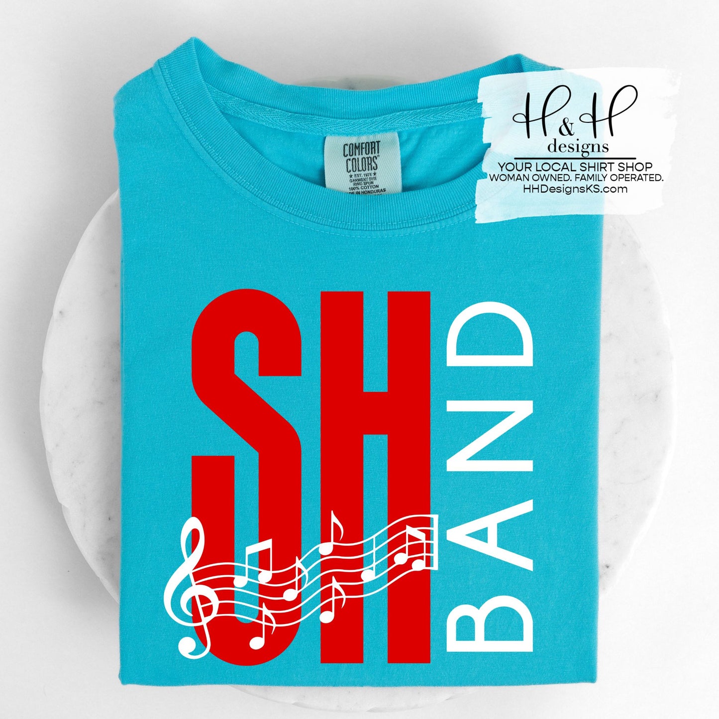 Shawnee Heights Band Initials ~ SHHS Bands Fundraiser ~ HH838