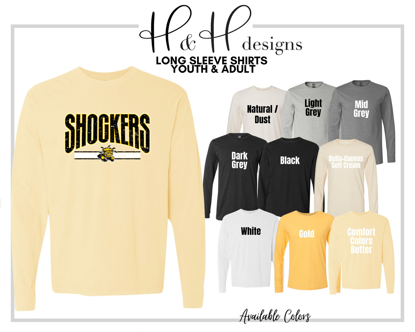 Shockers Distressed Warp  ~ Licensed Apparel ~ HHWSU103