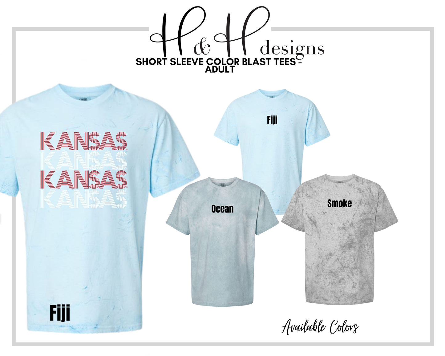 Red & White Kansas Prisma Stack  ~ Licensed Apparel ~ HHKU105