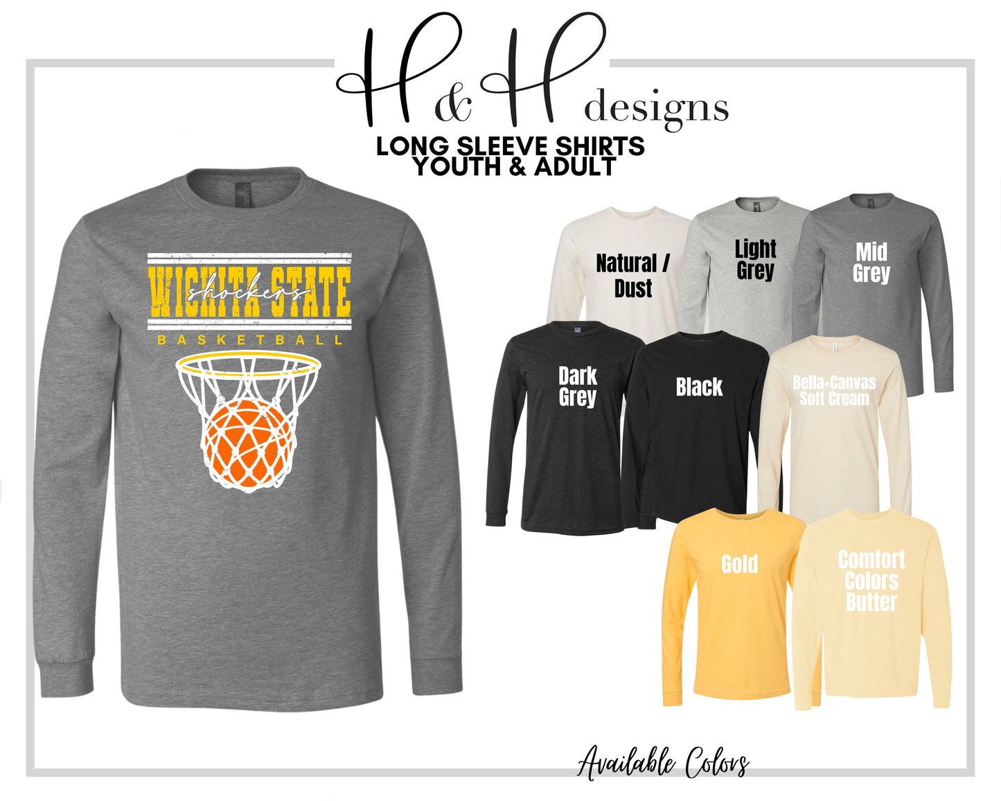 Wichita State Shockers Double Lined Basketball ~ Licensed Apparel ~ HHWSU132