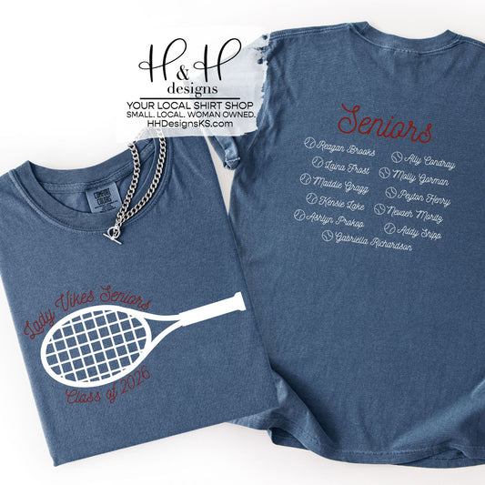 Lady Vikes Seniors 2025 ~ Lady Vikes Tennis 2025