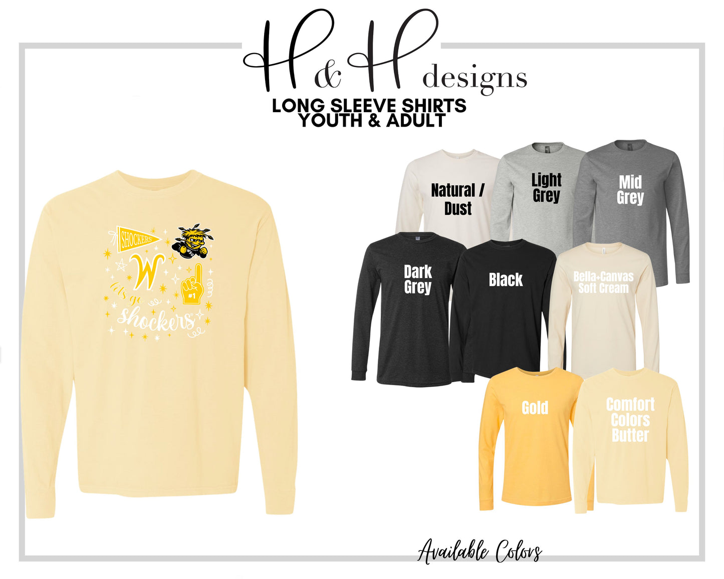 Wichita State Shockers Game Day Spirit ~ Licensed Apparel ~ HHWSU131