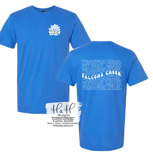 Falcons Cheer Retro Wavy ~ WRMS Cheer Fundraiser