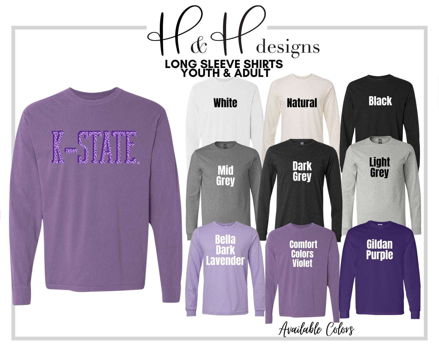 Animal Print K-State ~ HHKSU150 ~ Licensed K-State Apparel
