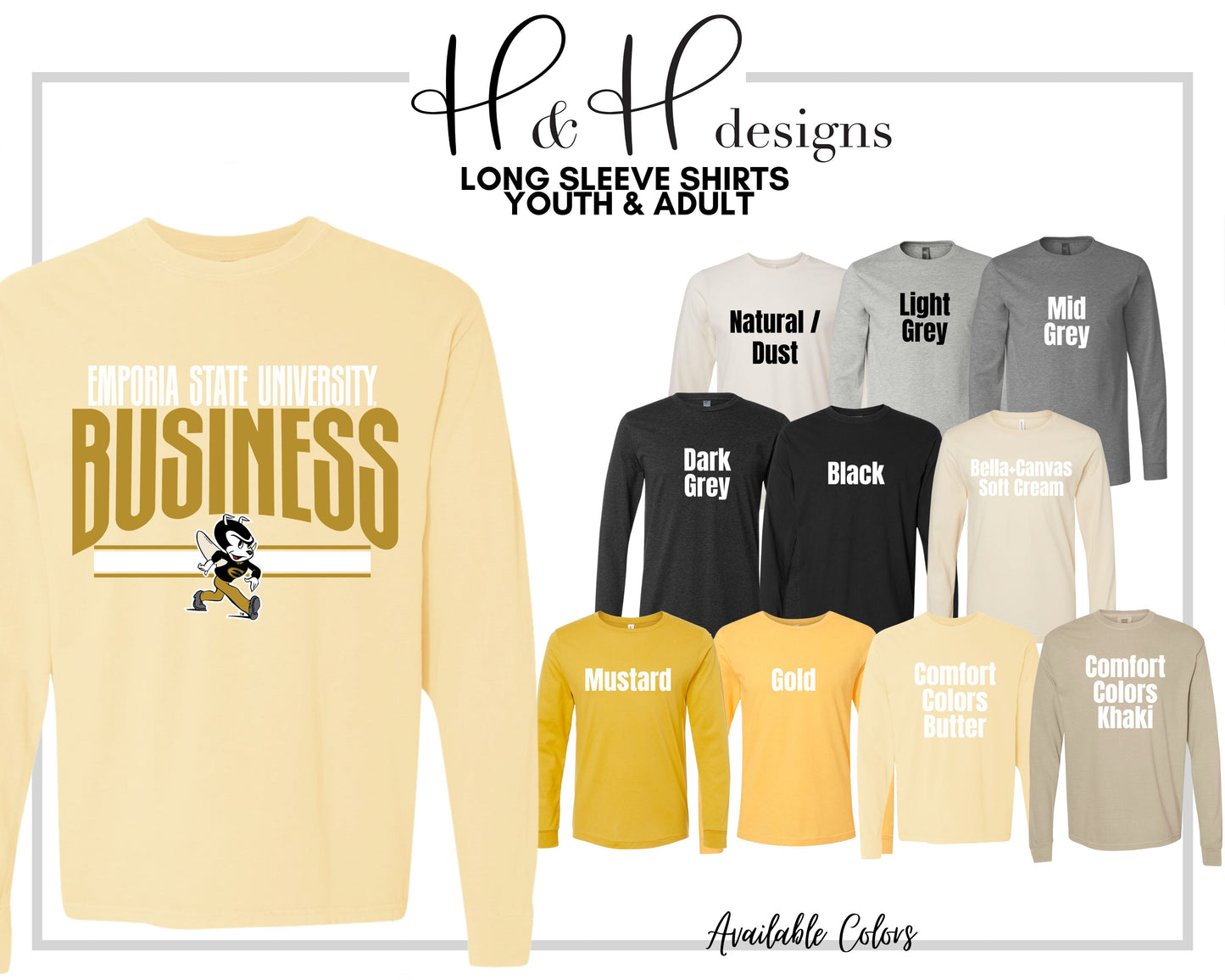Emporia State University Business Warp ~ Licensed Apparel ~ HHESU149