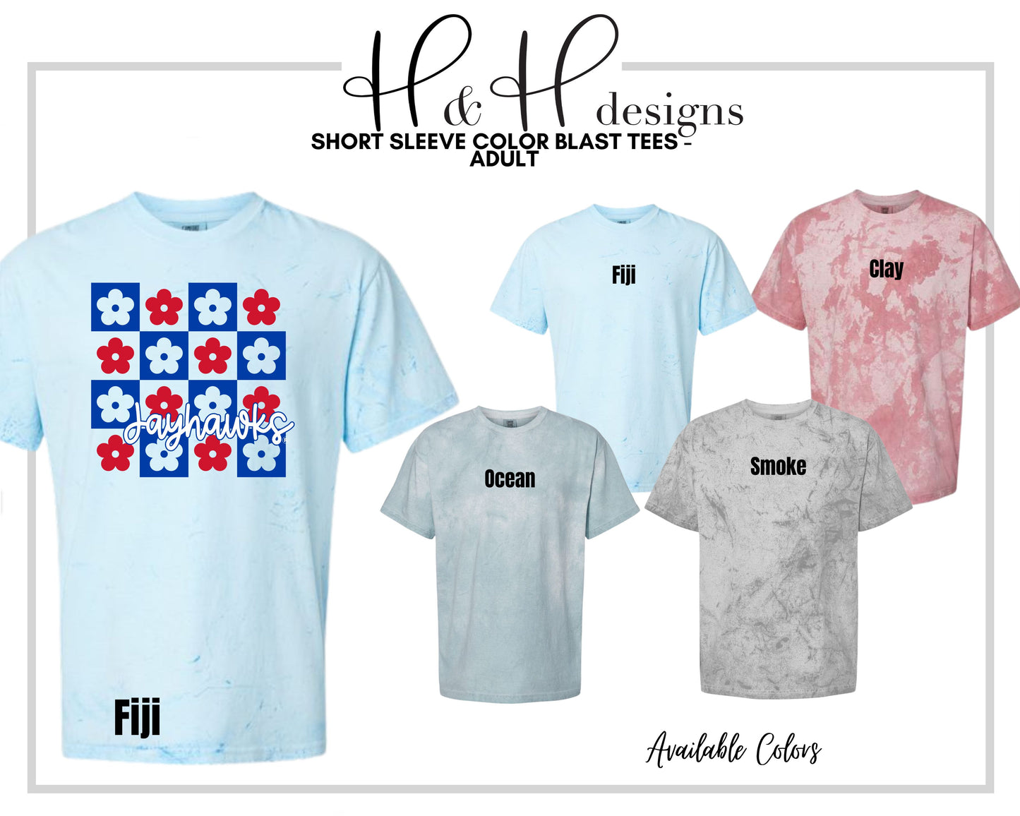 Jayhawks Daisy Block~ Licensed Apparel ~ HHKU109