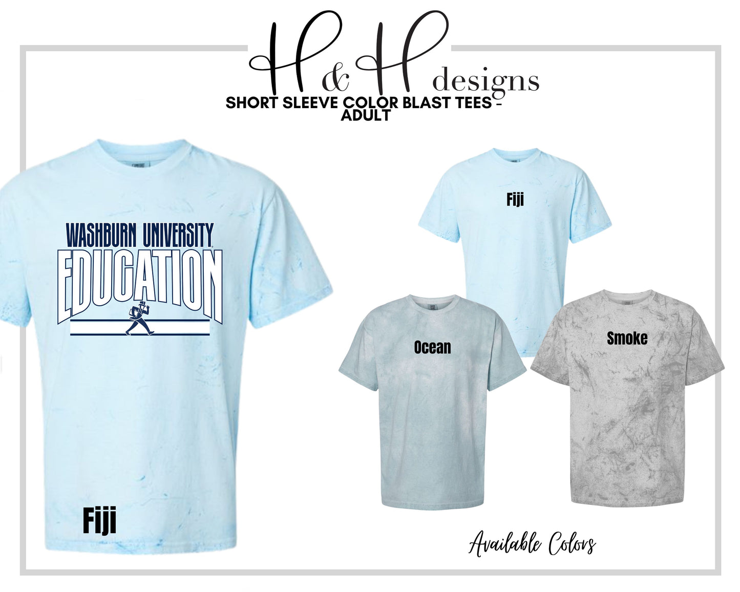 Washburn University Education Warp ~ Licensed Apparel ~ HHWU238