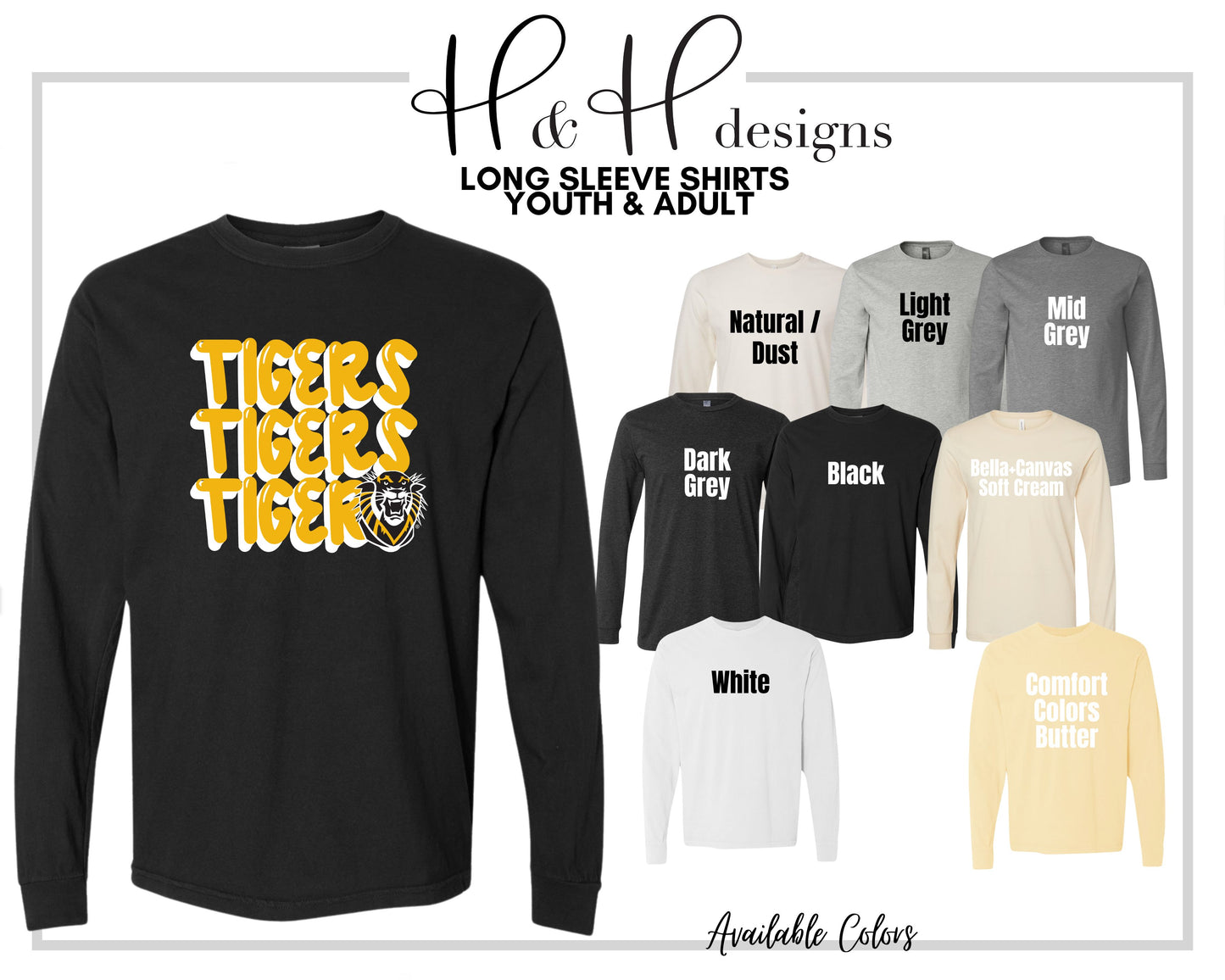 Tigers Doodle Stack ~ Licensed Apparel ~ HHFHSU106