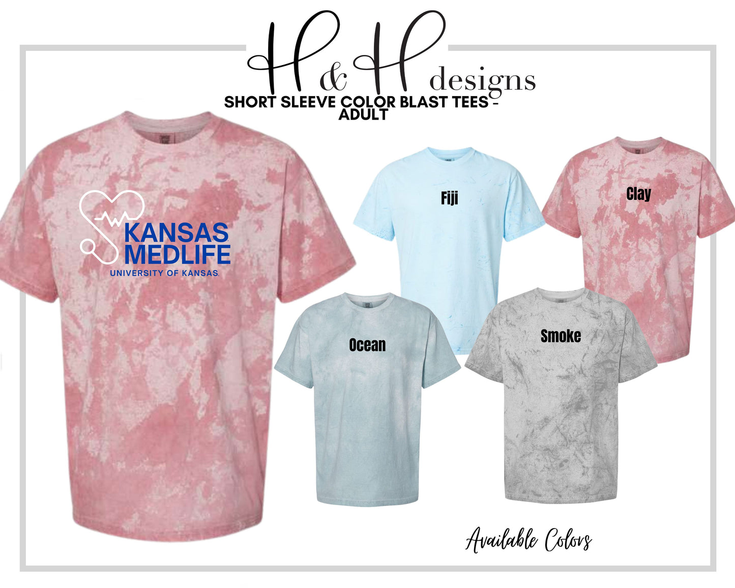 Kansas Medlife Blue and White ~ KU Medlife Licensed Apparel ~ HHKU143