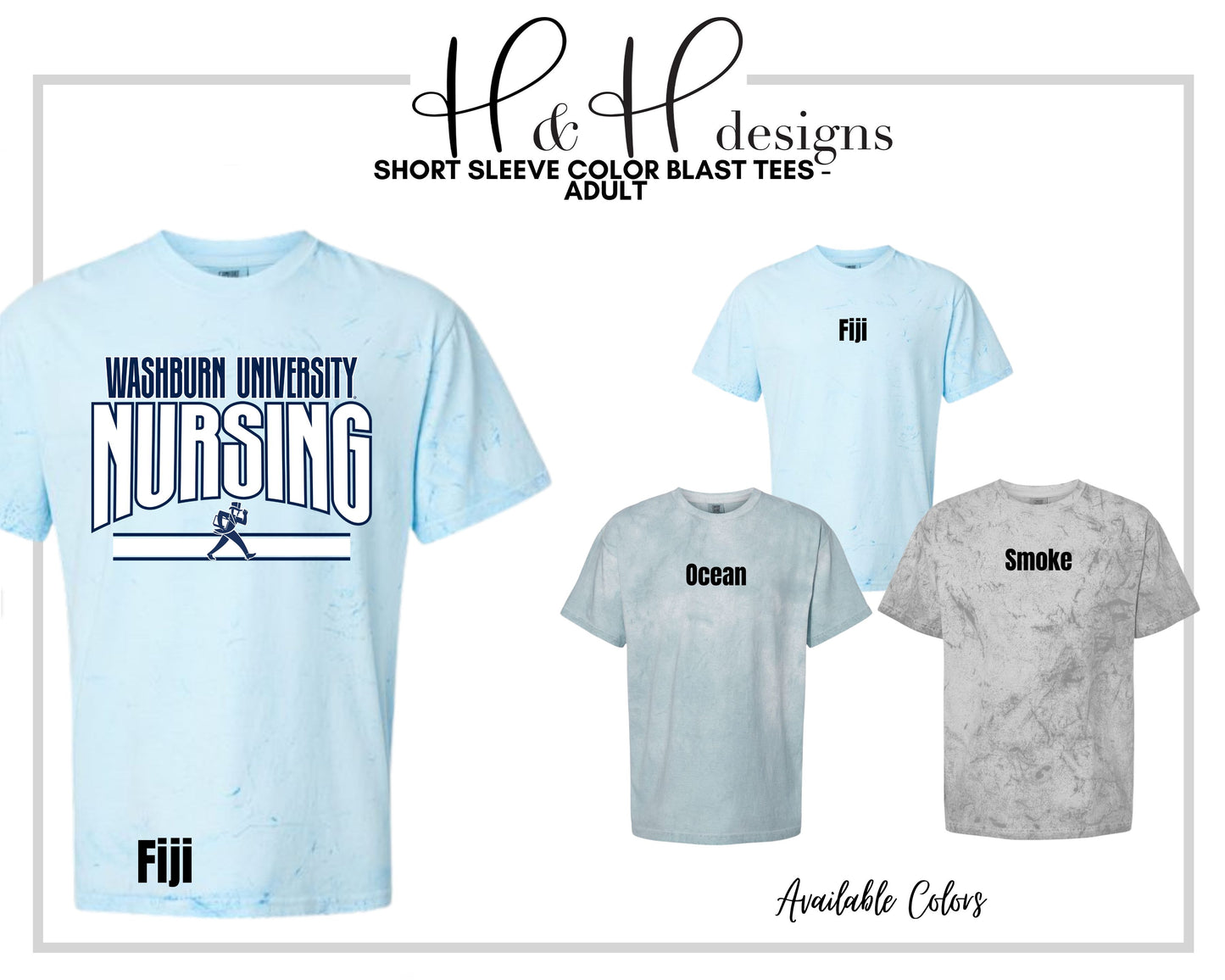 Washburn University Nursing Warp ~ Licensed Apparel ~ HHWU232