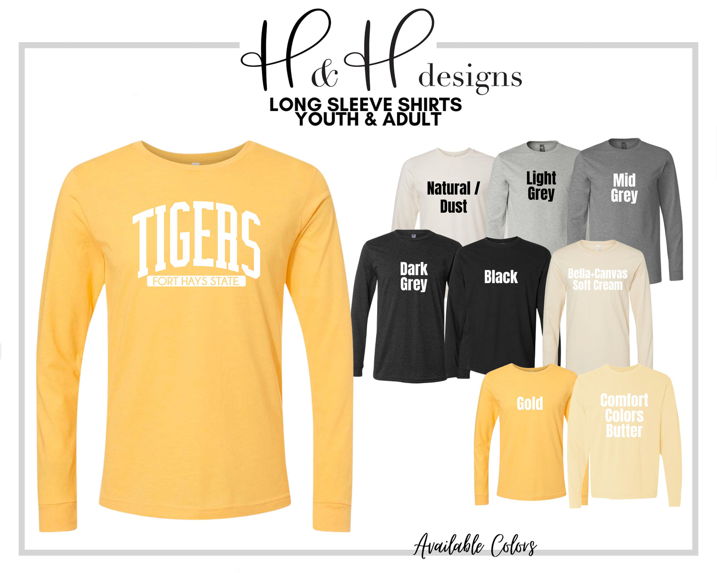 Tigers Classic Block Arch  ~ Licensed Apparel ~ HHFHSU109