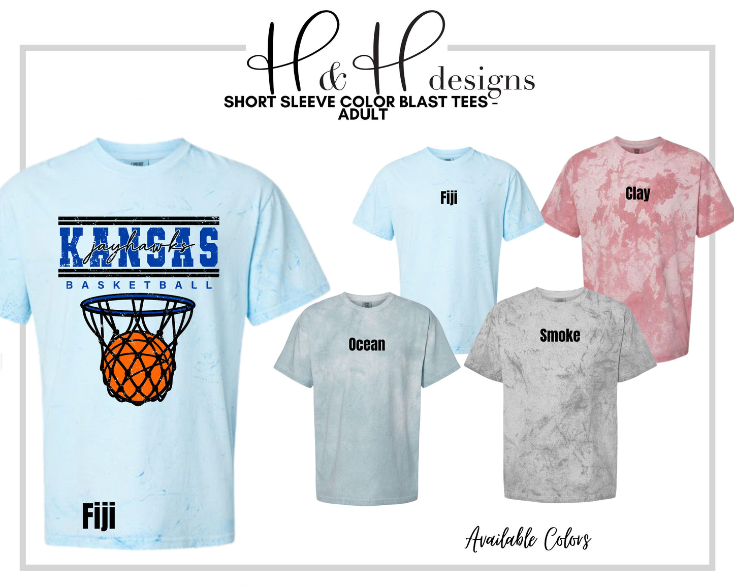 Kansas Jayhawks Double Lined Basketball  ~ Licensed Apparel ~ HHKU178