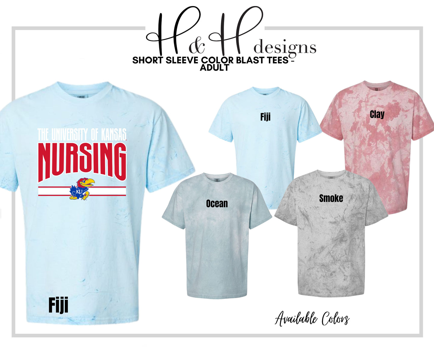 The University of Kansas Nursing Warp ~ Licensed Apparel ~ HHKU181