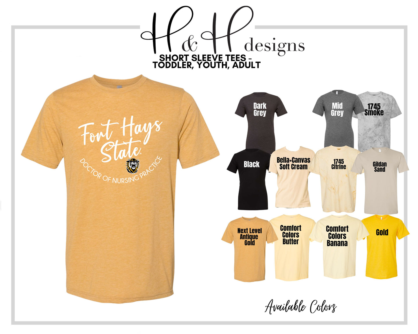 Fort Hays State Doctor of Nursing Practice Classic Round ~ Licensed Apparel ~ HHFHSU141