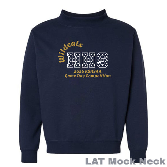 Mockneck Sweatshirt ~  Hayden Wildcats 2026 Game Day Competition ~ HH1022
