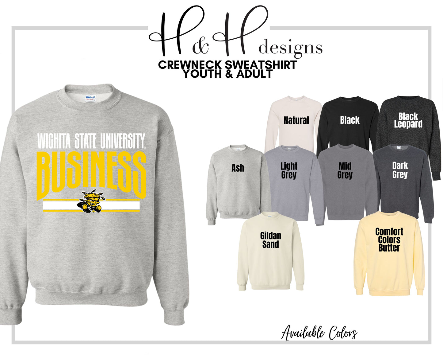 Wichita State University Business Warp  ~ Licensed Apparel ~ HHWSU135