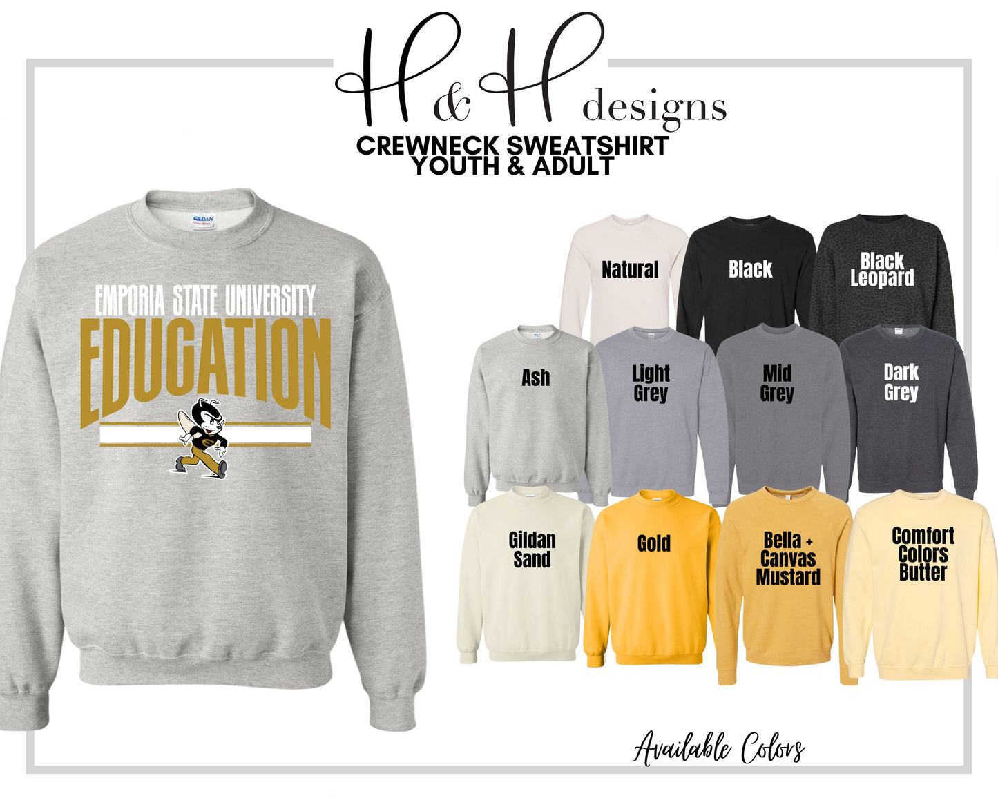 Emporia State University Education Warp ~ Licensed Apparel ~ HHESU148
