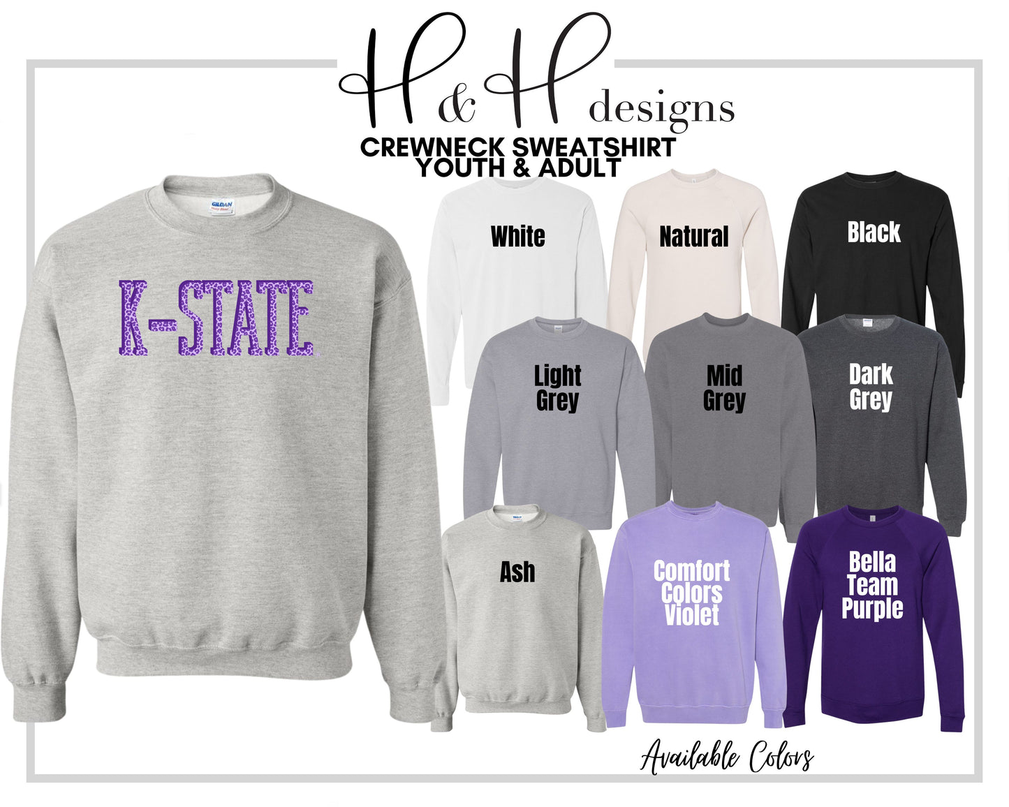 Animal Print K-State ~ HHKSU150 ~ Licensed K-State Apparel