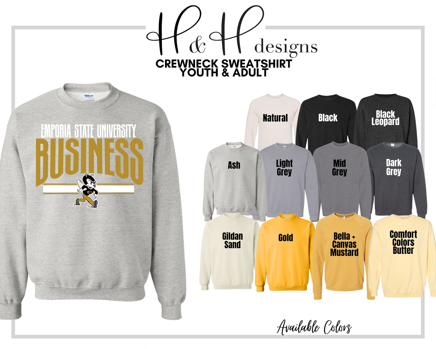 Emporia State University Business Warp ~ Licensed Apparel ~ HHESU149