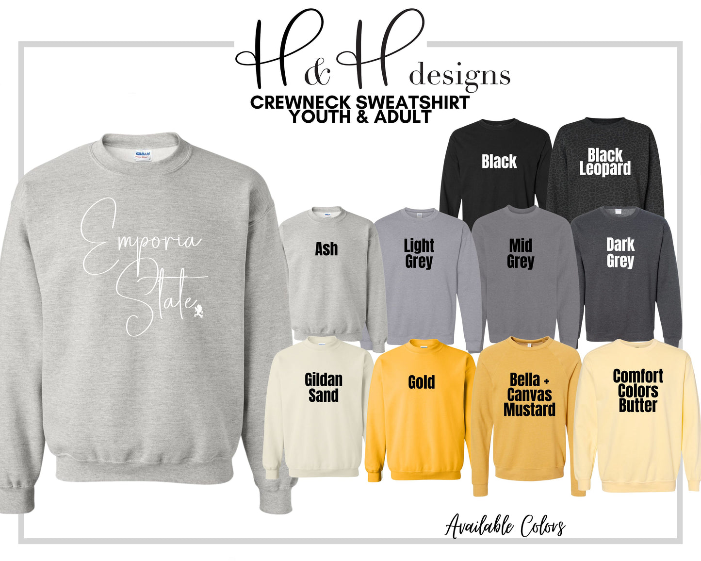 Emporia State Swirly Script ~ Licensed Apparel ~ HHESU108