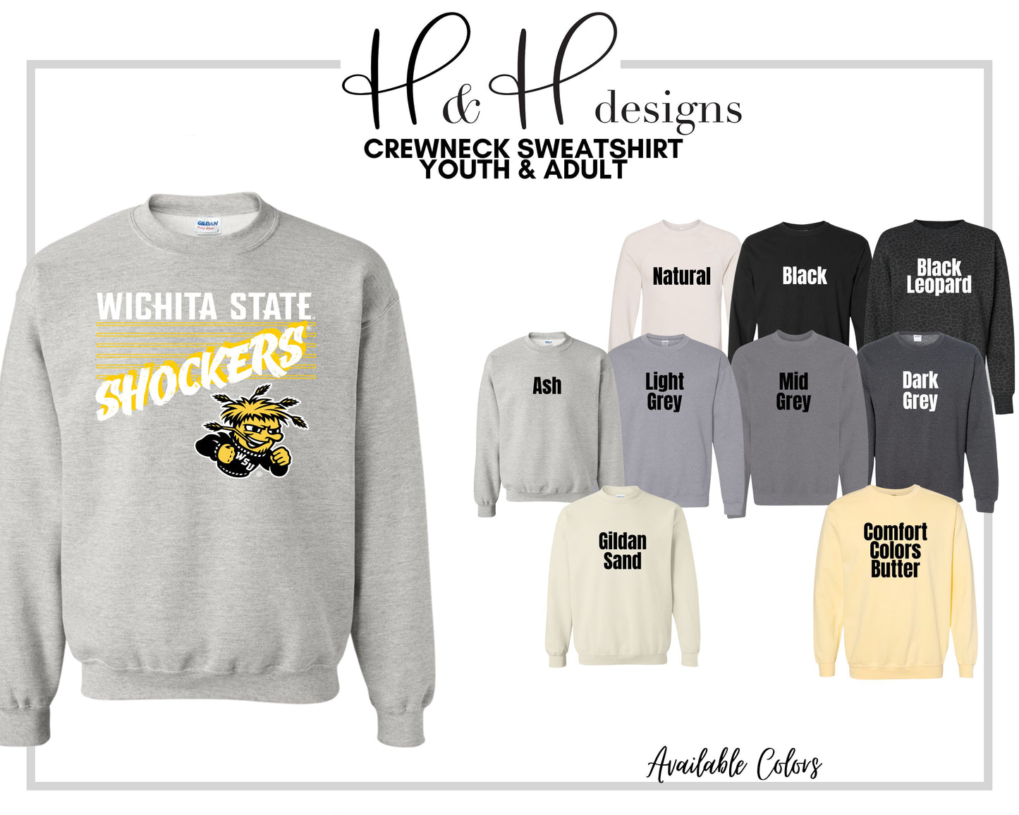 Shockers Six Rectangles ~ Licensed Apparel ~ HHWSU117