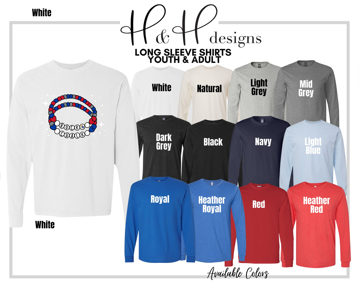 Rock Chalk Friendship Bracelets~ Licensed Apparel ~ HHKU119