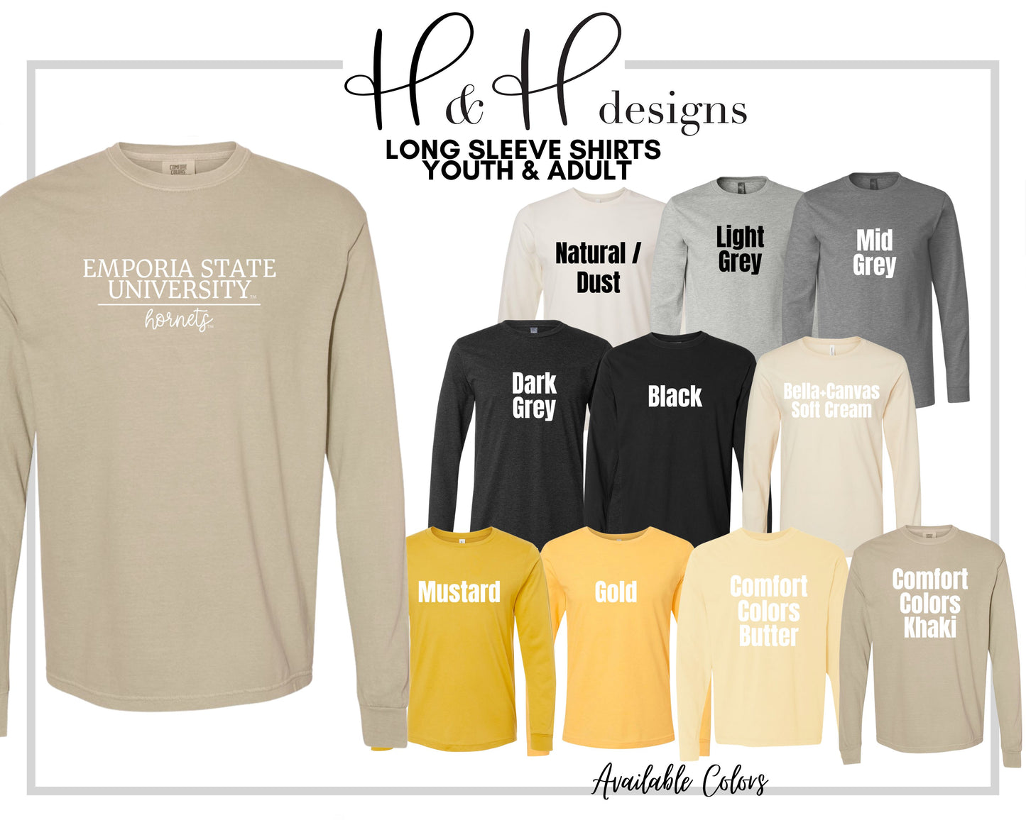 Emporia State University Classic Type ~ Licensed Apparel ~ HHESU104