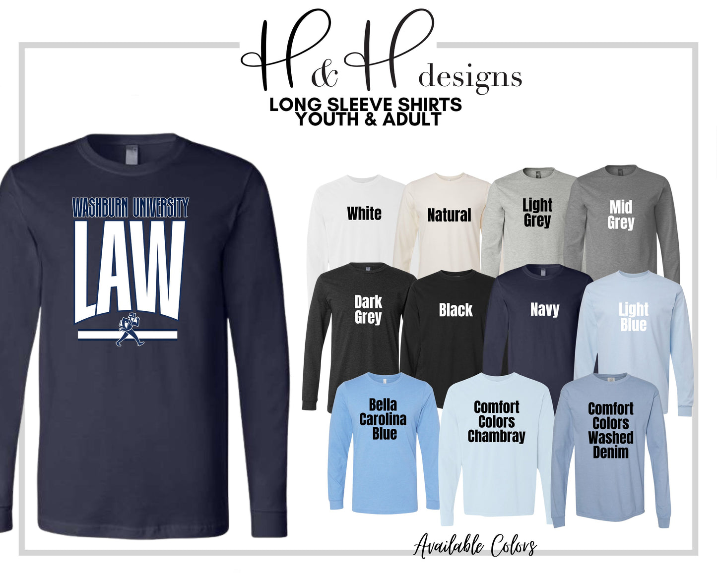 Washburn University Law Warp ~ Licensed Apparel ~ HHWU241