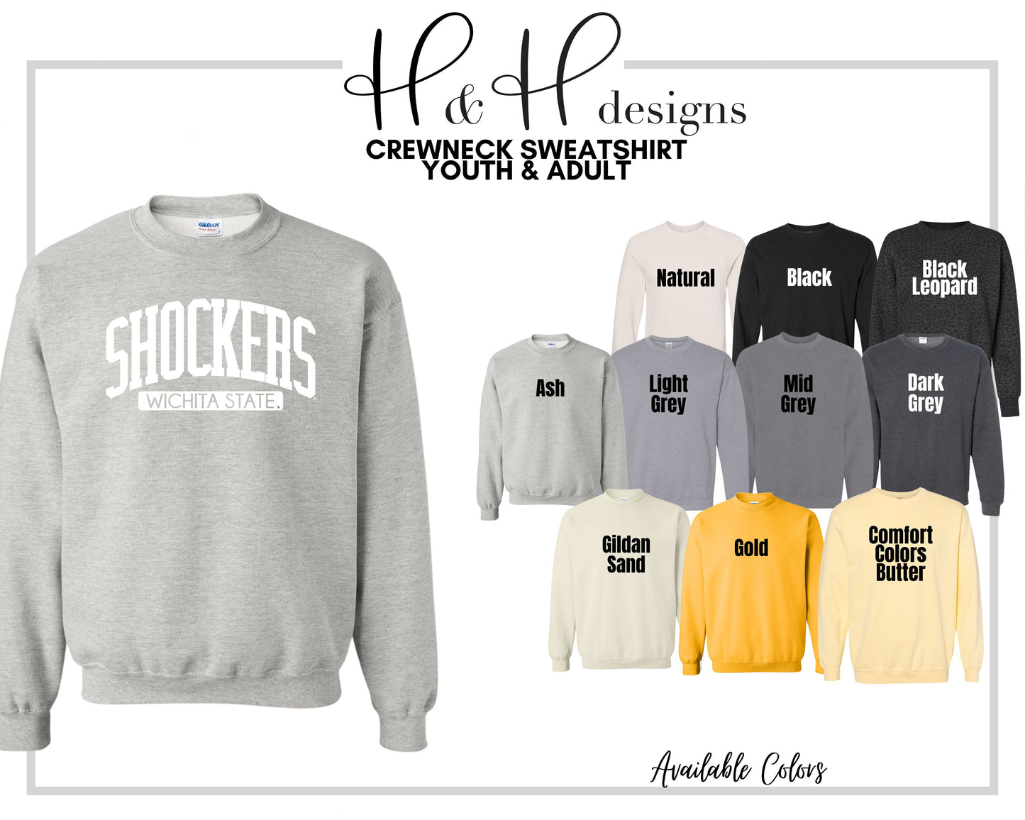 Shockers Classic Block Arch ~ Licensed Apparel ~ HHWSU109