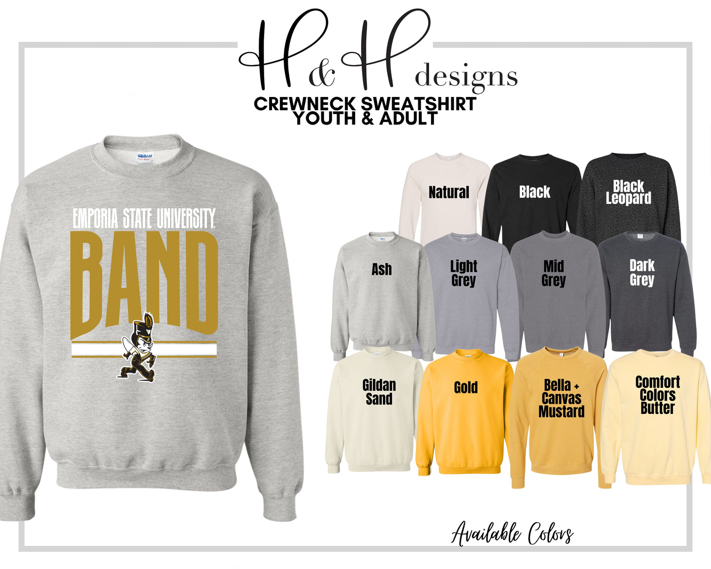 Emporia State University Band Warp  ~ Licensed Apparel ~ HHESU151