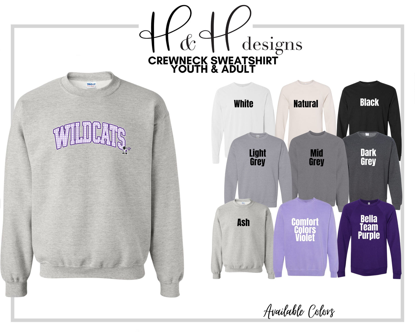 Wildcats Plaid Arch ~ K-STATE Licensed Apparel ~ HHKSU219