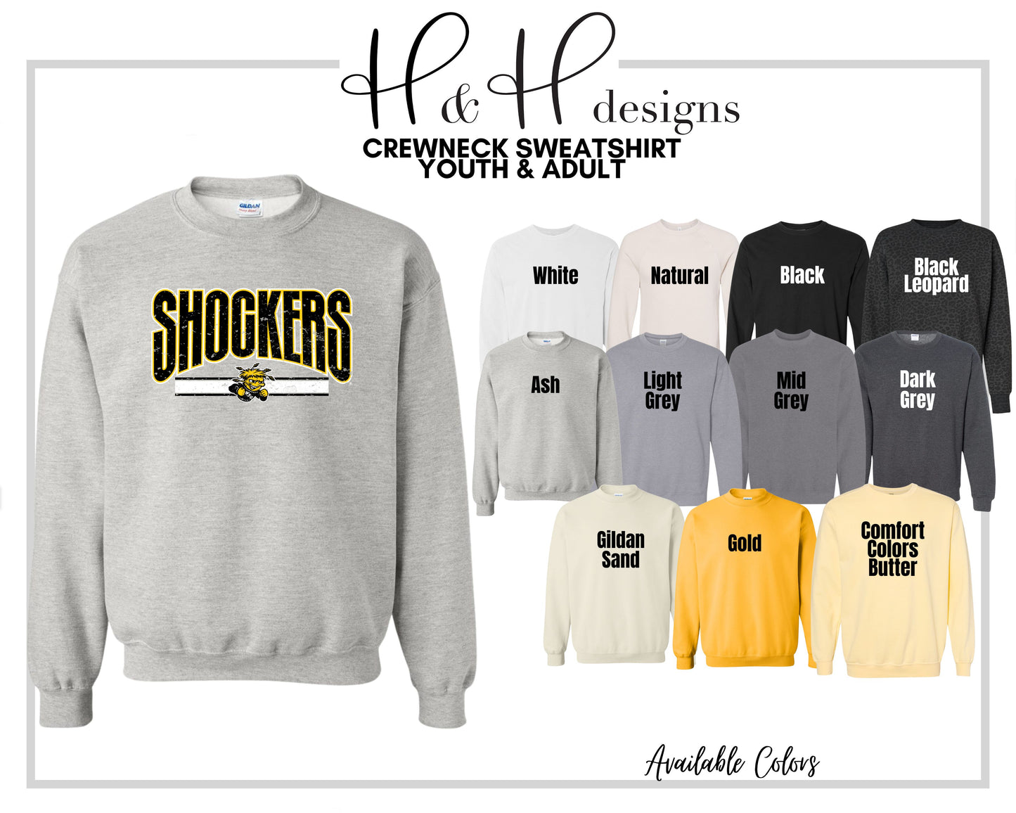 Shockers Distressed Warp  ~ Licensed Apparel ~ HHWSU103