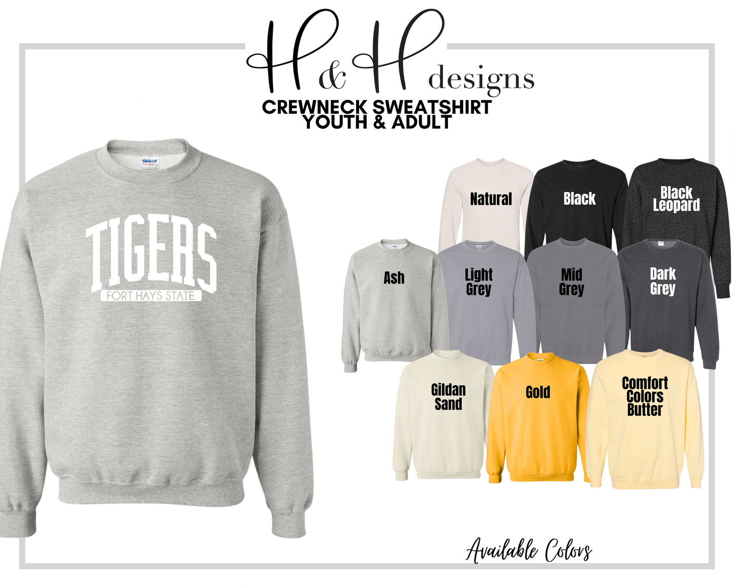 Tigers Classic Block Arch  ~ Licensed Apparel ~ HHFHSU109