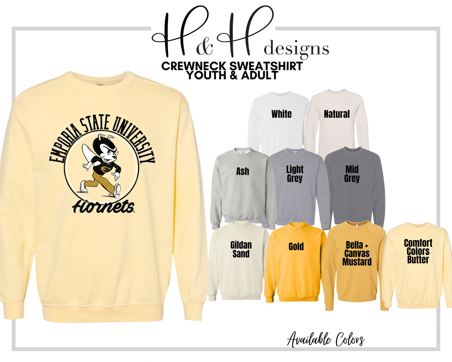 Emporia State Distressed Round ~ HHESU119