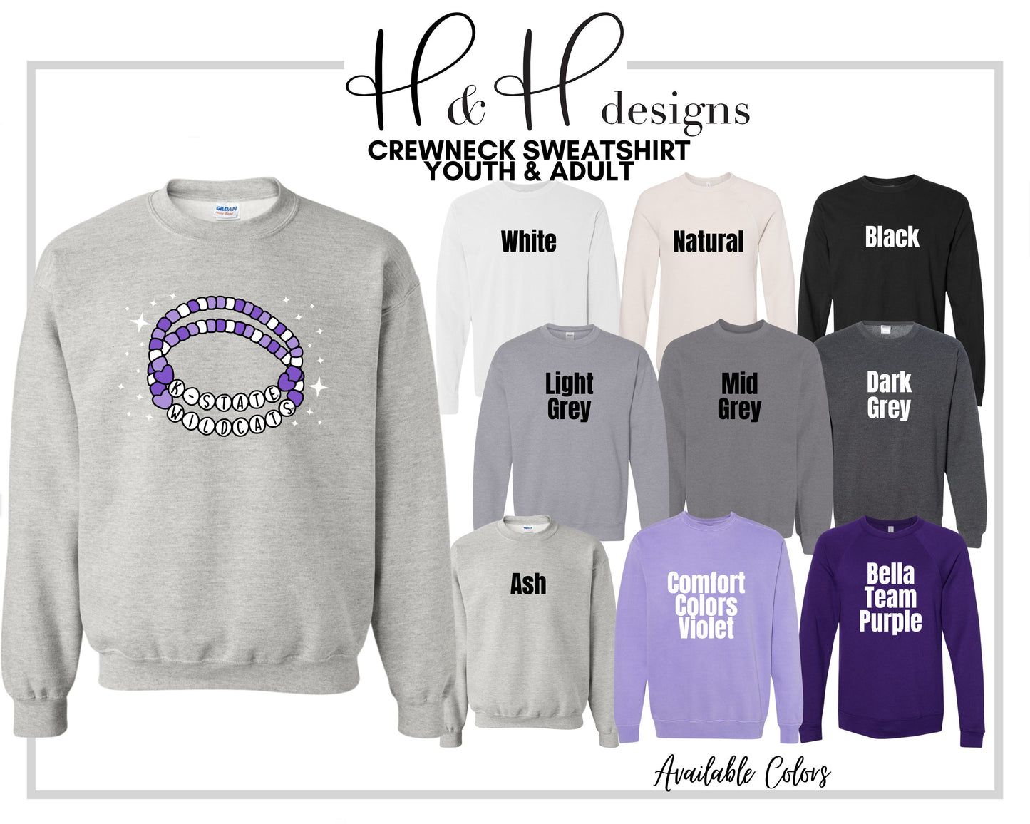 K-State Wildcats Friendship Bracelets ~ HHKSU155 ~ Licensed K-State Apparel