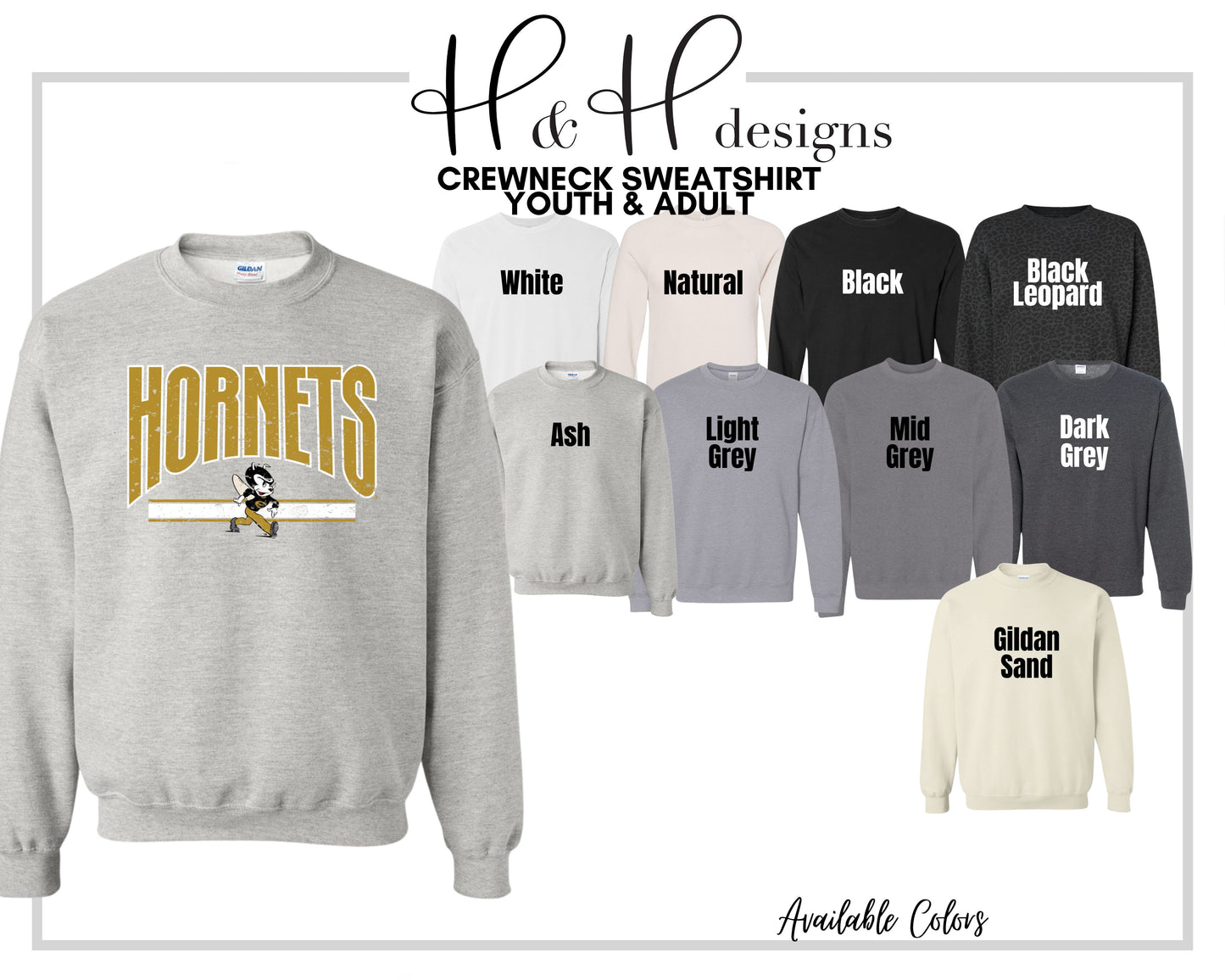 Hornets Distressed Warp ~ Licensed Apparel ~ HHESU110