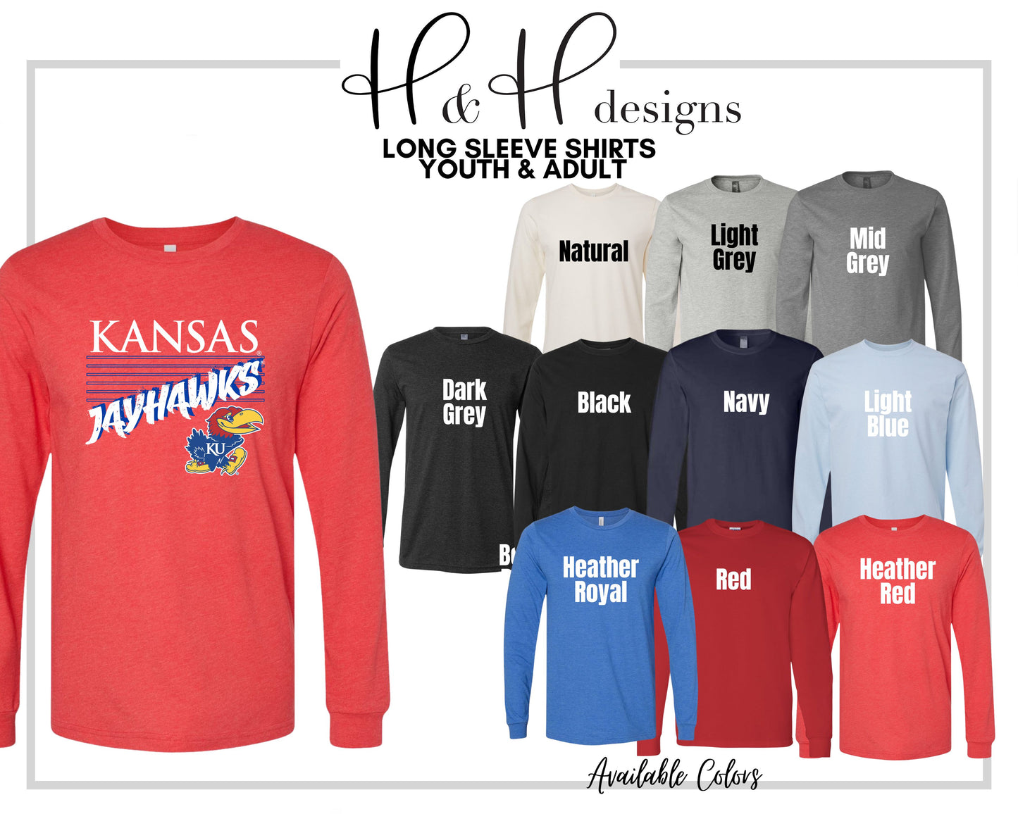 Jayhawks Six Rectangles ~ Licensed Apparel ~ HHKU159