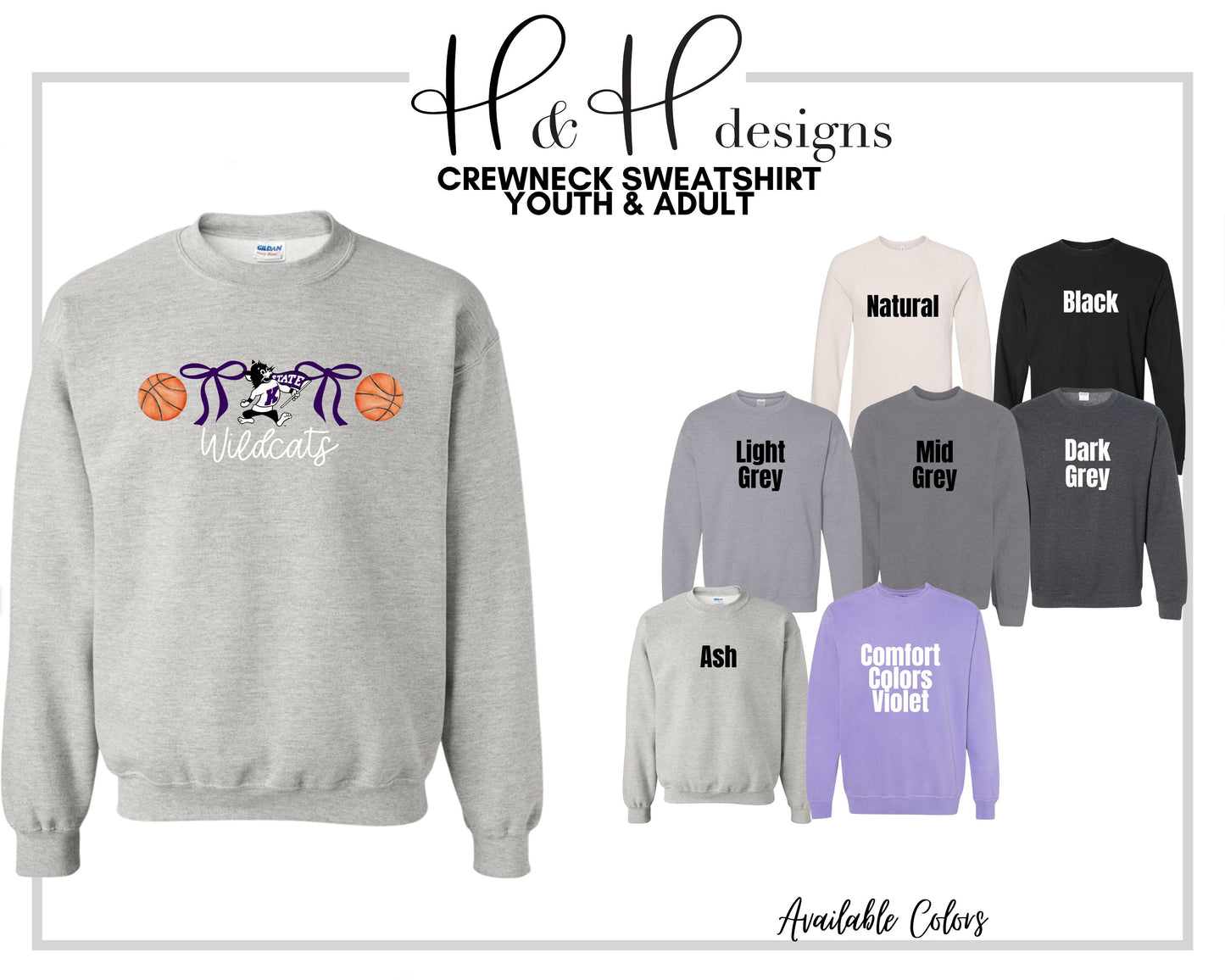 K-State Basketball Coquette Bows ~ Licensed Apparel ~ HHKSU183