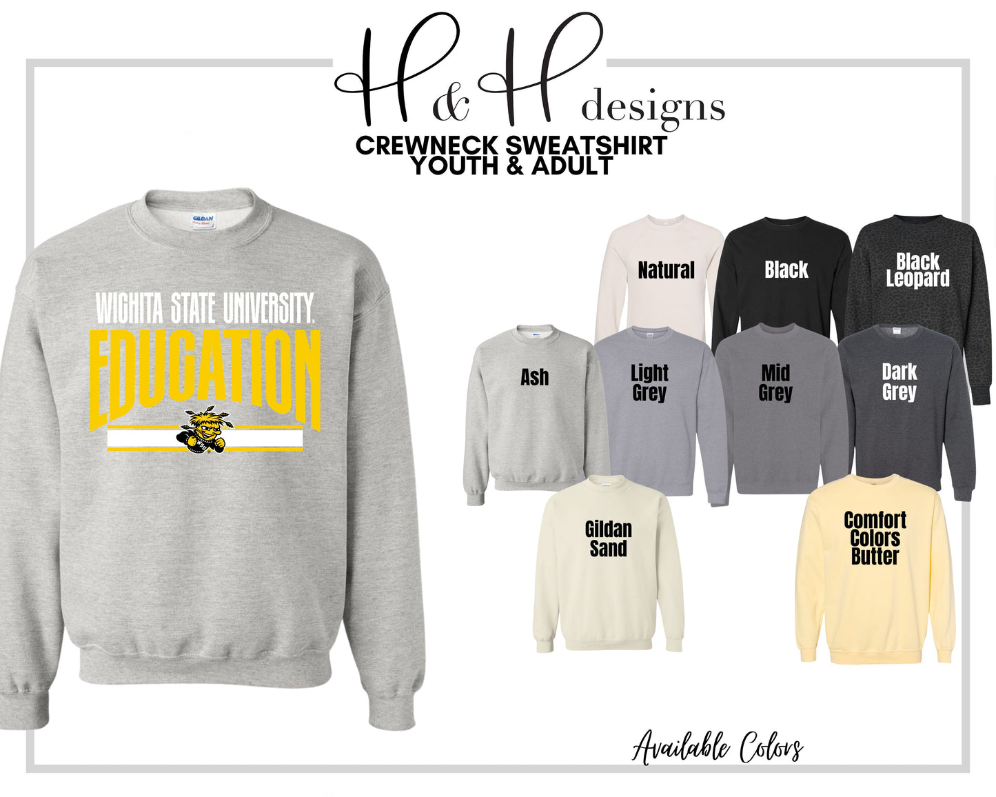 Wichita State University Education Warp  ~ Licensed Apparel ~ HHWSU136