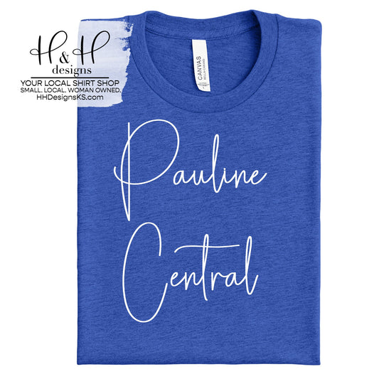 Pauline Central Swirly Script