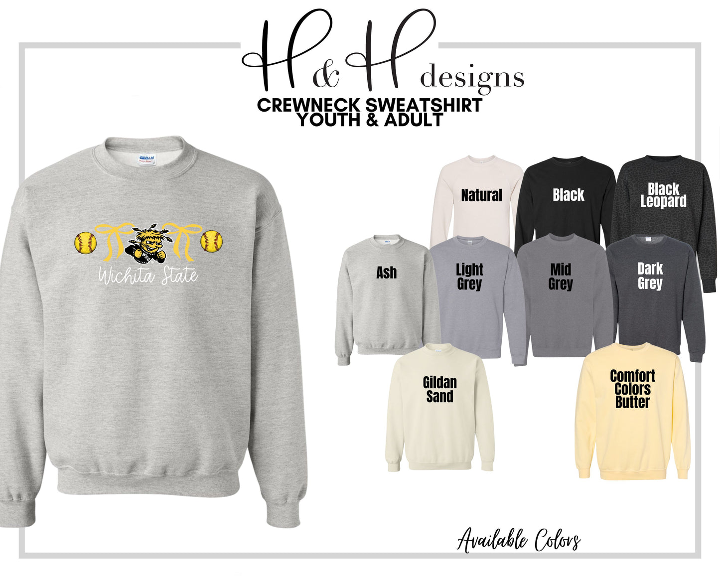 Wichita State Coquette Softball Bows ~ Licensed Apparel ~ HHWSU121