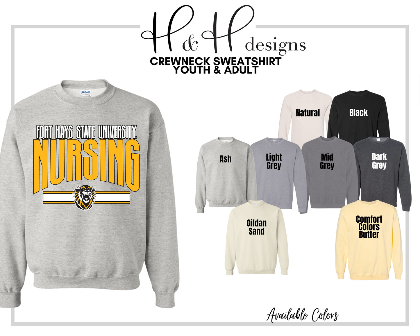 Fort Hays State Nursing Warp  ~ Licensed Apparel ~ HHFHSU133