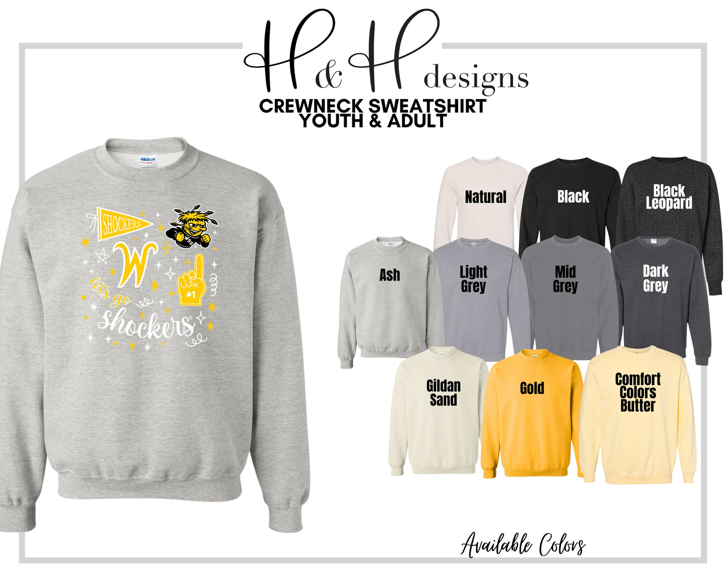 Wichita State Shockers Game Day Spirit ~ Licensed Apparel ~ HHWSU131