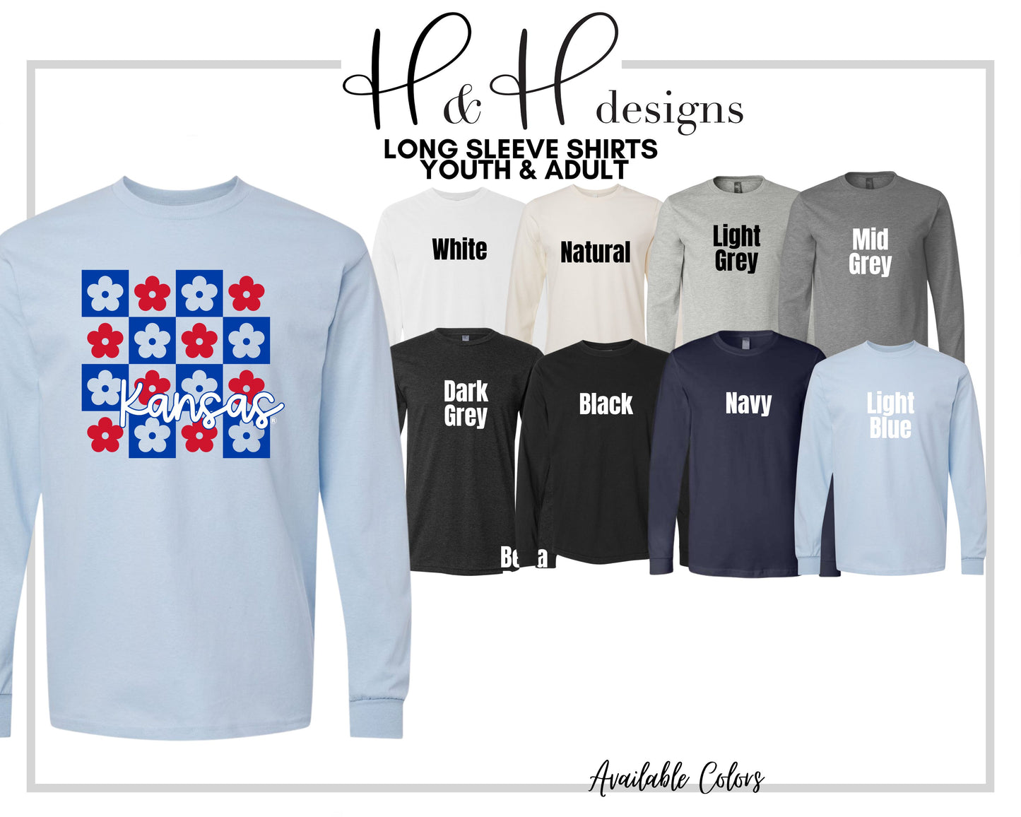 Kansas Daisy Block~ Licensed Apparel ~ HHKU108