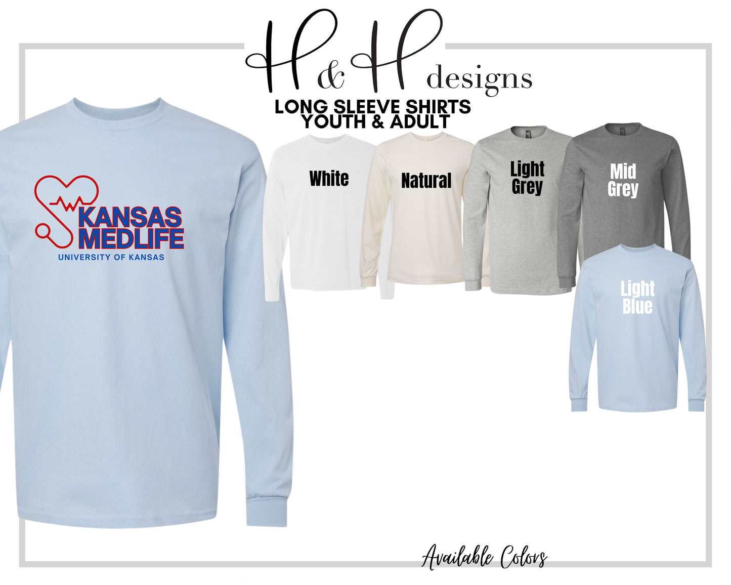 Kansas Medlife Red and Blue ~ KU Medlife Licensed Apparel ~ HHKU141