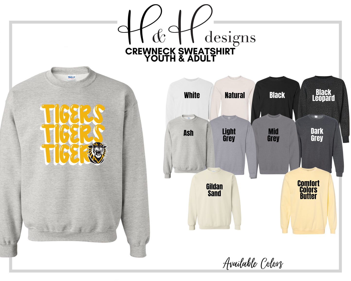 Tigers Doodle Stack ~ Licensed Apparel ~ HHFHSU106