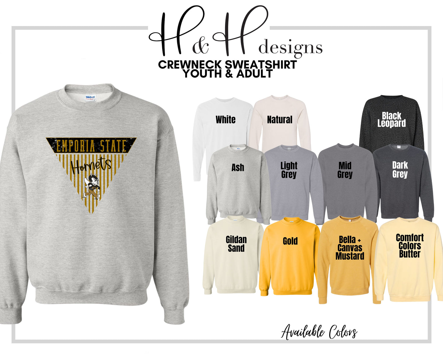 Emporia State Striped Pennant ~ Licensed Apparel ~ HHESU141