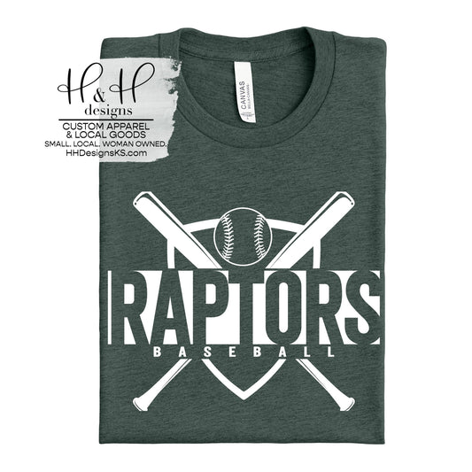 Raptors Crossed Bats ~ Raptors Baseball