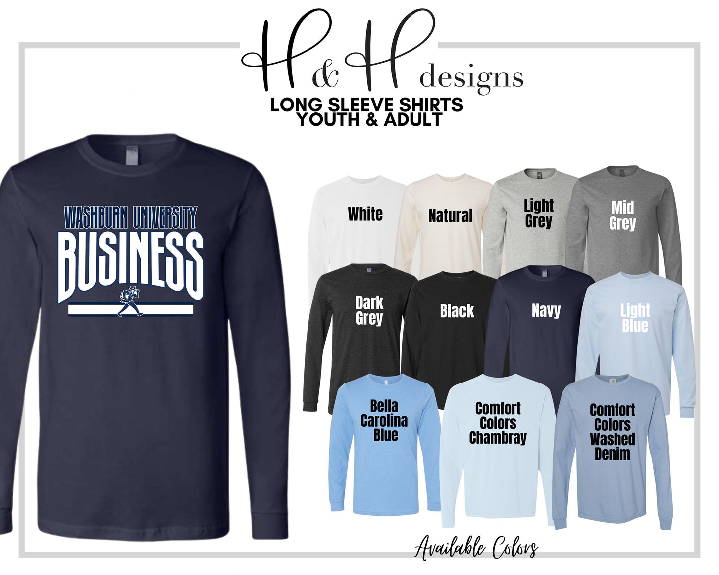 Washburn University Business Warp ~ Licensed Apparel ~ HHWU239