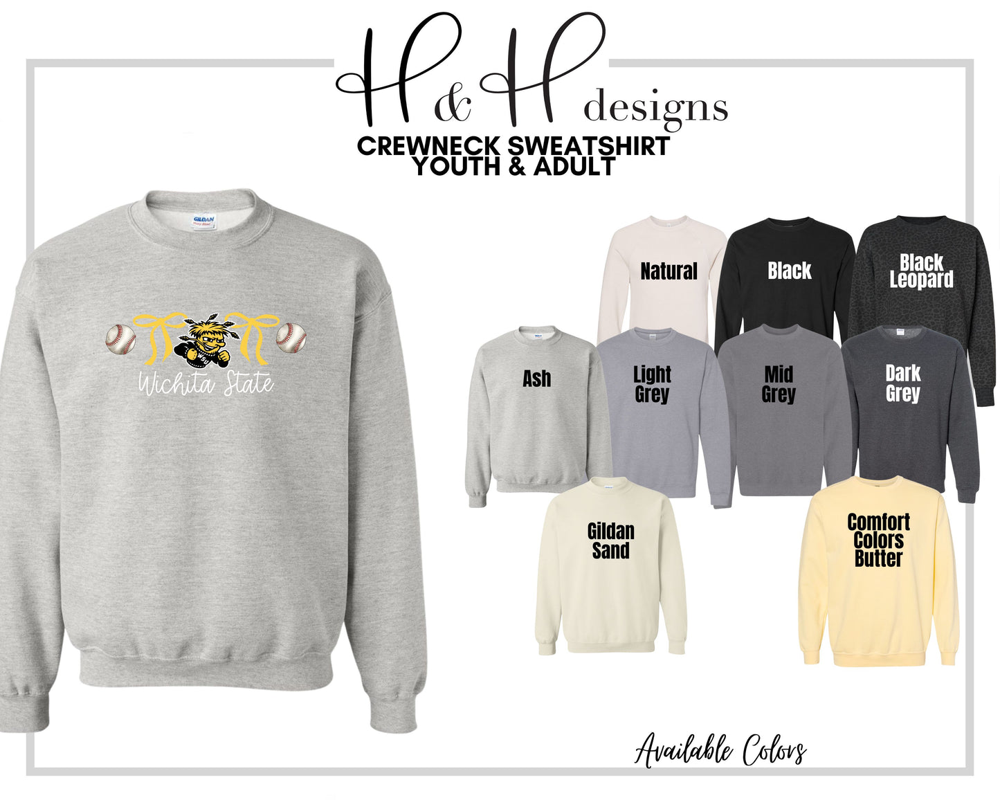 Wichita State Coquette Baseball Bows ~ Licensed Apparel ~ HHWSU124